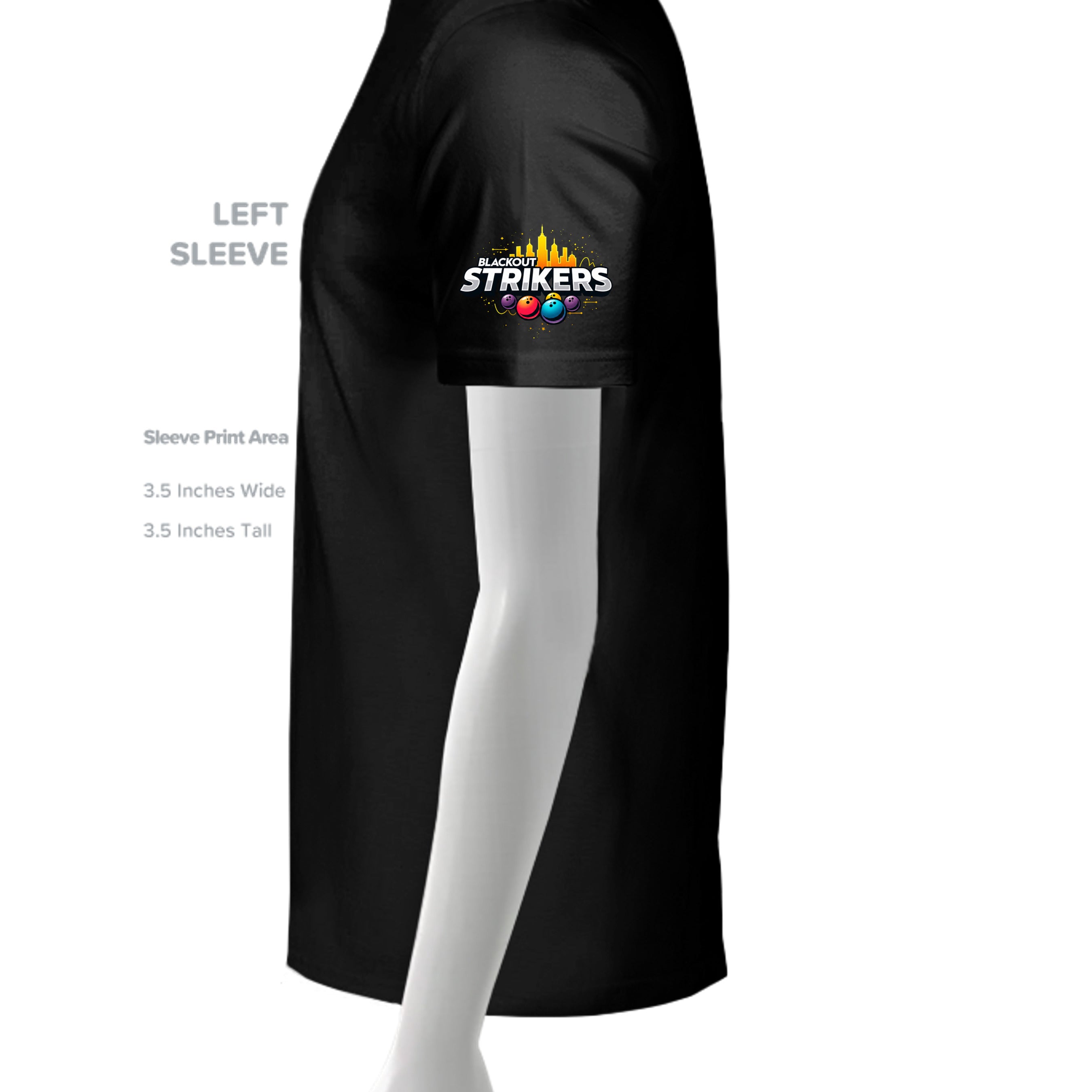 SLD BLK TRIBLEND - 3413C - SLEEVE_LEFT